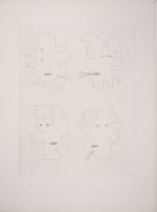 Victor Brauner – Codex d’un visage – Etching on Arches paper