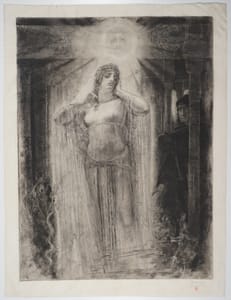 Rogelio de Egusquiza y Barrena – Kundry  from Wagner's Parsifal – Etching and drypoint on similar vellum paper