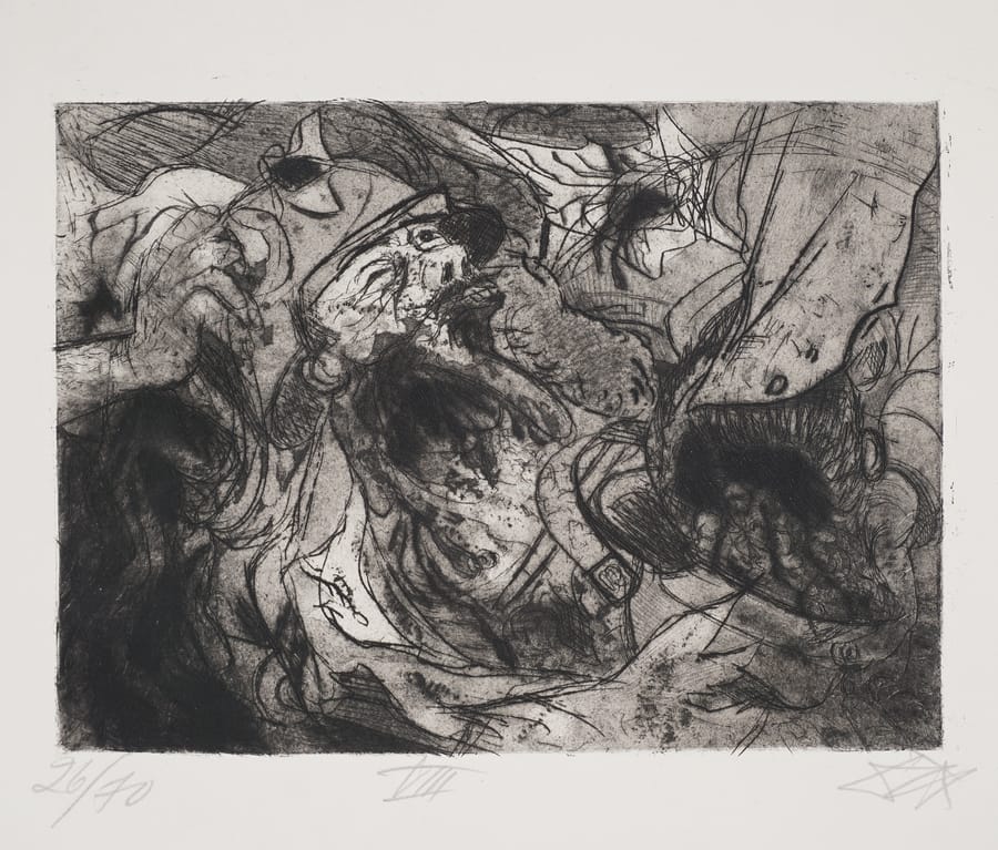 Zerschossene- plate 38 from “Der Krieg" – Otto Dix – 1924