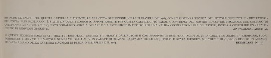 15 acqueforti Delle Negazioni – Gio Pomodoro – 1963-64