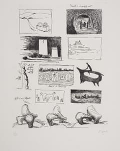 Ideas for sculpture in a landscape – Henry Moore – 1969