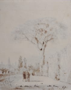 Pino nei giardini di Casa Colonna, Roma – Jacob George Strutt – 1840