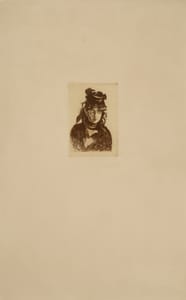 Édouard  Manet – Berthe Morisot – Etching and drypoint on Van Gelder Zonen Paper 