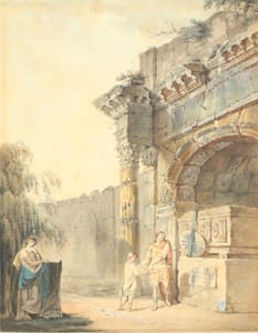 Figure presso rovine classiche – Michel Vincent Brandoin – 1786