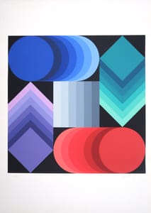 Victor Vasarely – Per il Cile – Serigrafia