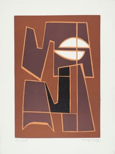 Alberto Magnelli – La passeggiata – Linocut