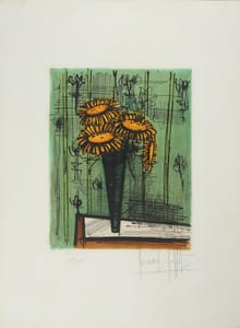 Le Bouquet – Bernard Buffet – 1966 – Bernard Buffet, Le bouquet, lithograph