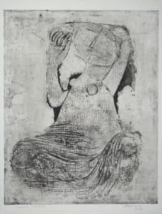 Femme au repos – Johnny Friedlaender – 1956 – Johnny Friedlander, etching, Femme