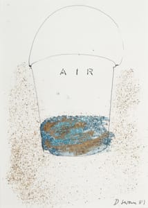 Douglas Swan – Air – Mixed media, watercolor, ink and gold dust