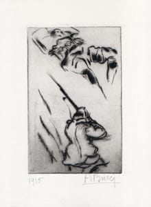 Croquis – Anselmo Bucci – 1915 – Anselmo Bucci, drypoint, Croquis du front italien