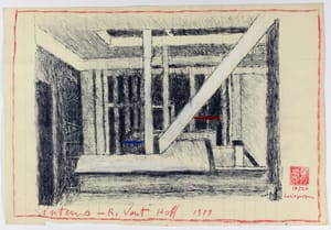 Lucia Pescador – Interno/R. Van't Hoff – Lithograph on vintage paper with hand inscriptions