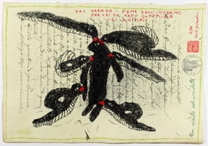 Lucia Pescador – Dal Naraka – Lithograph with hand coloring and inscriptions
